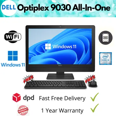 Fast Windows 11 All In One Pc I5 4th 23  Dell Optiplex 9030 16GB RAM 240GB SSD • £189.99