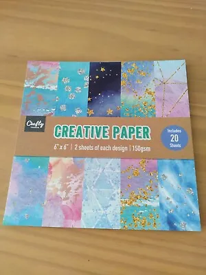 £4.79 • Buy 6x6 Paper Pad Shiny Foil Marble Colourful Bright - Scrapbooking Craft Art Card C