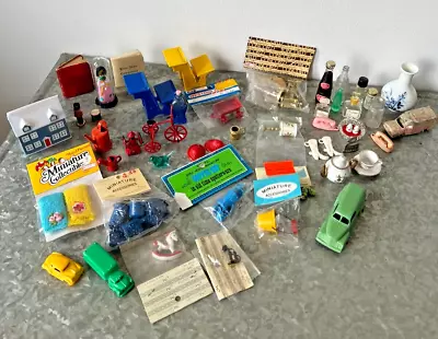 Lot Of Vintage Mini Dollhouse Accessories Various Mini Vintage Toys. • $12.50