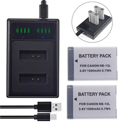 2X NB-13L Battery +Charger For Canon PowerShot SX620 SX720 HS SX730 HS SX740 HS • $67.09