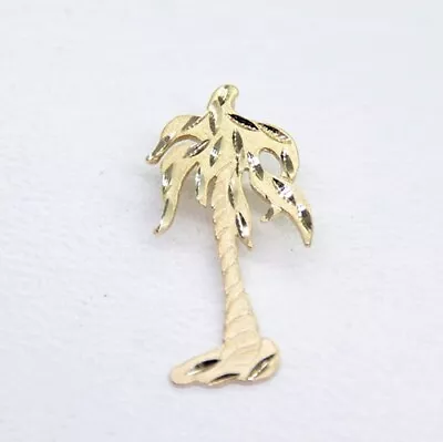 $67.50 • Buy 14k Gold Diamond-Cut Palm Tree Pendant 