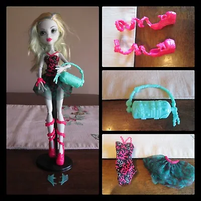 Monster High LAGOONA BLUE Dance Class Pusre Tutu Leotard Pink Shoes  Bracelet • $28.99