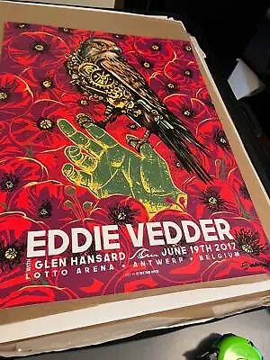 Eddie Vedder - 2017 Munk One Poster Antwerp SIGNED SN! 18x25.5! • $1299