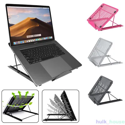 £7.99 • Buy Adjustable Laptop Stand Folding Portable Mesh Desktop IPad Holder Office Support