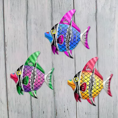 Patio Balcony Wall Art Sculpture Home Metal Fish Garden Crafts Decor • £14.88