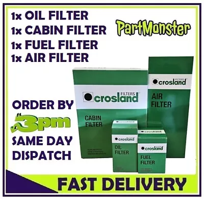 Fits VW Caddy 1.6 TDi Diesel 10-16 Oil Air Fuel Cabin Filter Full Service Kit • $39.81