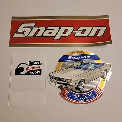 Lot 3 Vintage Snap-On Tools Bumper Sticker 1964 1/2 Mustang Pocket Protector • $29.88