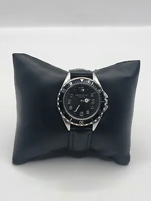 Watch Black Strap New Time Men's Wristwatch Identity London Stainless Steel • £20