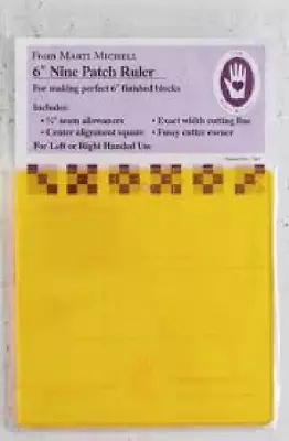  Marti Michell 6  NINE PATCH RULER For  Making Perfect 6  Finished Blocks • $10