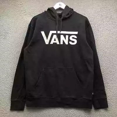 Vans Off The Wall Sweatshirt Hoodie Men's Large L Long Sleeve Graphic Logo Black • $24.99