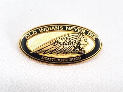 £9.99 • Buy Vintage Indian Motorcycles Enamel Pin Badge, 2009 Scottish Rally