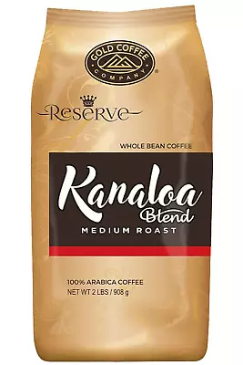 Gold Coffee Kanaloa Blend Medium Roast Whole Bean Coffee 2lbs - Pack Of 1 • $34.36