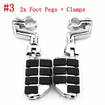 1  Inch Highway Foot Pegs Rest Clamps For Honda Gold Wing GL 1800 1500 1100 1200 • $36.88