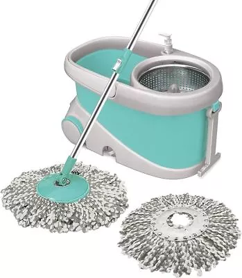 Spin Mop Portable Mop Bucket With Wringer On Wheels 360º Spin Mop Bucket System • $77.99