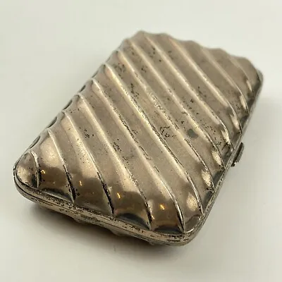 Antique Victorian Solid Silver Cigarette Case 8.5cm Probably Mappin & Webb 1889 • $185.26