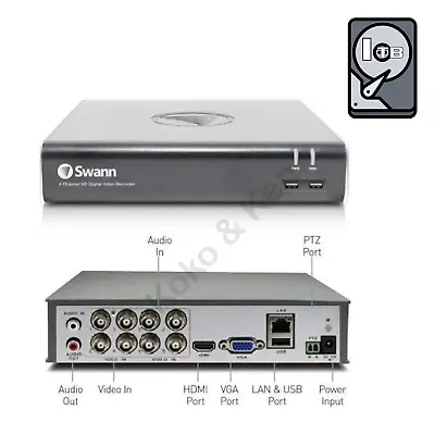 Swann 4580 DVR 84580 8 Channel Digital Recorder 1080p HD 1TB HDD DVR 4580 Audio • $112