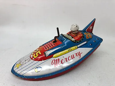 Vintage Tin Toy Wind Up Speed Boat  Made In Japan • $50