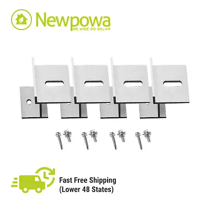 Newpowa Solar Panel Universal Flat Mount Z  Small Bracket Kit Roof Aluminum • $8.81