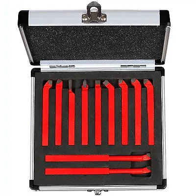 11 Pcs 5/16“ Carbide Tip Tipped Cutter Tool Bit Cutting Set Metal Lathe Tooling • $34.95