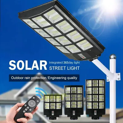 $105.71 • Buy Outdoor Commercial 1600W LED Solar Street Light IP67 Dusk-to-Dawn Road Lamp+Pole