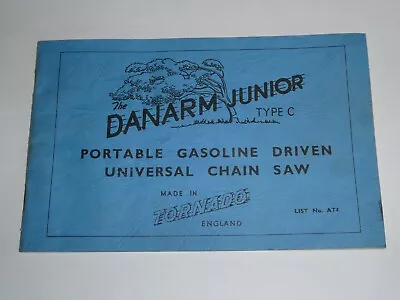 Danarm  Junior  Type  C  Universal  Chainsaw  Owners  Manual   1955 • $20