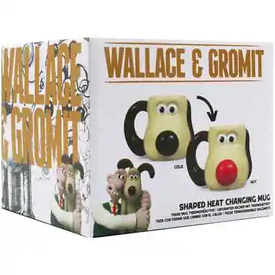 Wallace And Gromit Mug Heat Changing Dog Shaped 480ml Ceramic Red Nose Boxed • £17.80