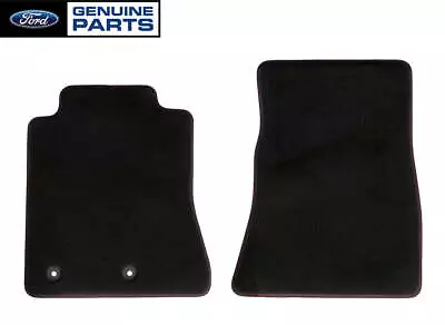 2015-2024 Mustang Genuine Ford 2pc Front Floor Mats Black W/ Red Stitching • $119.95