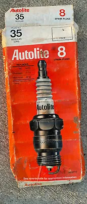 Vintage Autolite # 35 Spark Plugs For Older V8s  8 Pack Original Boxes • $19
