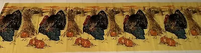 Vintage Thanksgiving Turkey Dennison’s Crepe Paper Banner Border 7' L+ RARE! • $78.99
