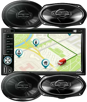 4x Pioneer 6x9 Speaker + 2DIN Car DVD CD Bluetooth Mirror Link GPS For Android • $219.99