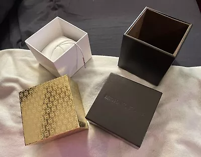🛍️  Michael Kors Gold Foil Logo And Brown Gift Box Set (2)  📦 📦 Empty • $12.99