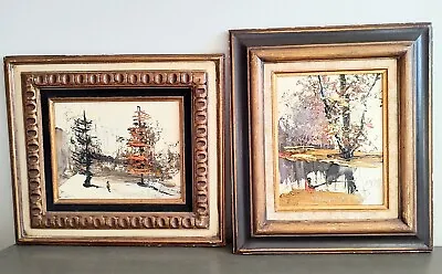 Two Morris Katz 1978 Original Oil Paintings On Masonite Panel Signed Framed • $200