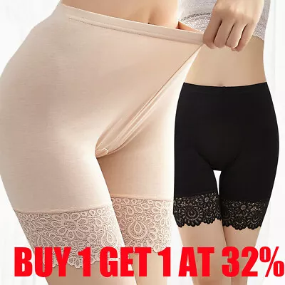 Women Elastic Soft Safety Anti Chafing Under Shorts Pants Lace Underwear Panties • £3.40