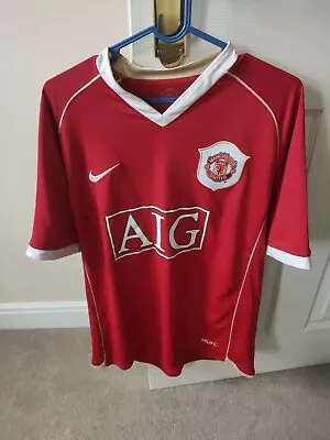 Cantona MANCHESTER UNITED MAN UTD 2006 2007 HOME FOOTBALL SHIRT NIKE SIZE MEDIUM • £84.99