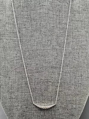 Gabriel & Co. Curved 14K WHITE Diamond Bar Necklace 17.5  .49CTW • $1299