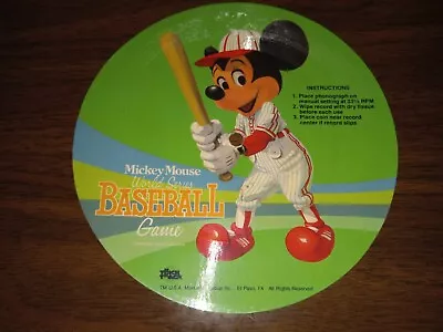 Disney Mickey Mouse World Series Baseball Game Record • $5