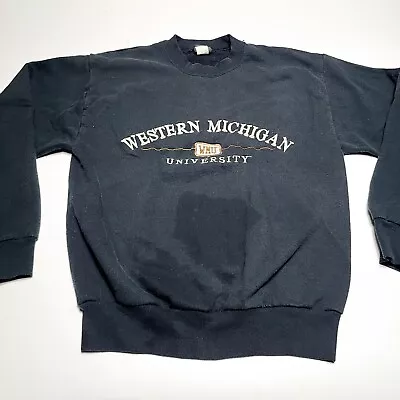 Vintage Western Michigan University Broncos WMU Sweatshirt Medium Stained  • $7.77