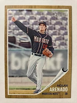 Nolan Arenado 2011 Topps Heritage Modesto Nuts Rookie Card #53 (2880) • $9.95