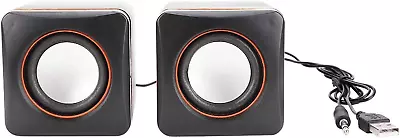 Mini USB Wired Speaker 3.5Mm Jack Stereo Speaker Portable Travel Loudspeaker Sp • $17.22