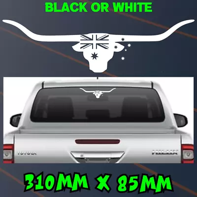 Long Horn Australia Flag Sticker 4x4 Country Williams Bull Longhorn Car Decal • $10.50