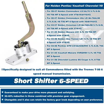 Billet T56 Short Shifter For Holden Commodore Vt Vx Vy Vz Ls1 L76 5.7l 6.0l V8 • $46.90