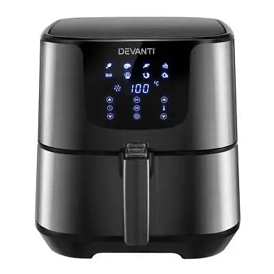 Devanti Air Fryer 7L LCD Fryers Oven Airfryer Kitchen Healthy Cooker Stainless S • $94.99