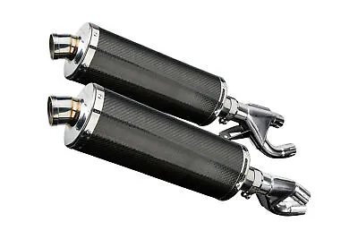 Yamaha VMAX 1200 Delkevic Slip On 14  Carbon Fiber Oval Muffler Exhaust 84-07 • $530.99