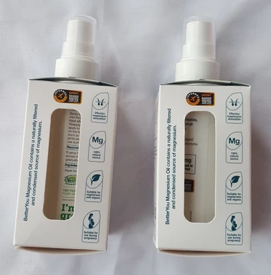 £19.50 • Buy 2× BetterYou Magnesium Oil Spray - 100ml Help Joint& Muscles Relaxation BrandNew