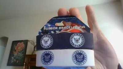 United States Navy Corp 2 Pk Rubber Bracelets • $9