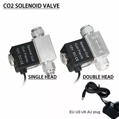 Fish Tank CO2 Solenoid Valve Link Pipe Regulator Accessories AC100-240V 6mm • $30.79