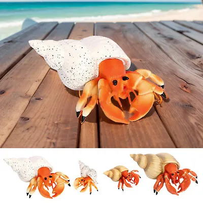 Hermit Crab Figurine Sea Animal Ocean World Figure Marine Crab Marine Life Toy  • £7.49