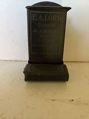 Advertising Tin Match Safe Holder E.A. Lord General Merchandise Shousetown PA • $85