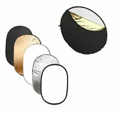 5 In 1 Photo Photographic Reflector 47  X  70  120cm X 180cm Studio Collapsible • £26.92