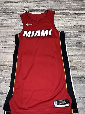 Nike Miami Heat Jersey Size 46 L Slight TEAR Promo Prototype Vaporknit READ • $10.50